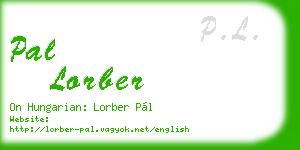 pal lorber business card