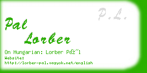 pal lorber business card
